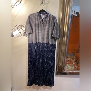 OOAK Upcycled 90s grunge Striped and Floral Maxi Dress